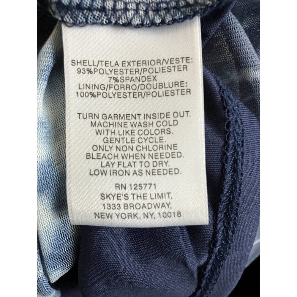 NWT Skyes The Limit Blue Checkered Layered Dress Size L - Picture 3 of 8